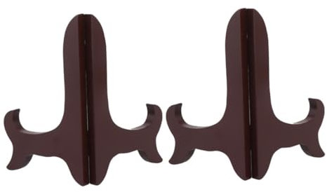 IMIKEYA 2 pezzi Supporto in legno per piatti e menu espositore da tavolo per cucina e ristoranti per piatti