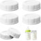 ShinherYee Biberon MAM 6 à 18 mois : Ensemble de 6 bouchons de voyage en silicone blanc, anti-fuite et facile à nettoyer