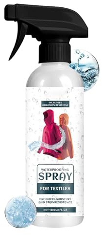 Spray impermeabilizzante per tessuti, 120 ml, robusto rivestimento idrorepellente, trattamento idrofobo protettivo, soluzione protettiva di lunga durata, abbigliamento per attività all'aperto