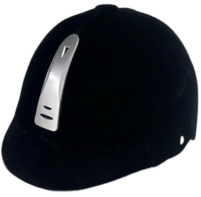 Ronyme Casque d'équitation Professionnel pour Hommes et Femmes, Style Chevalier, avec Ventilation Ajustable, Noir Argent