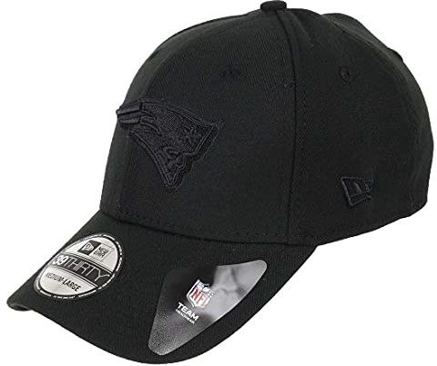 New Era BOB Team Poly 39Thirty Cap New England Patriots Schwarz Schwarz, Size:L/XL