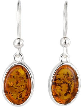 Pendientes de plata esterlina y ámbar báltico Christy
