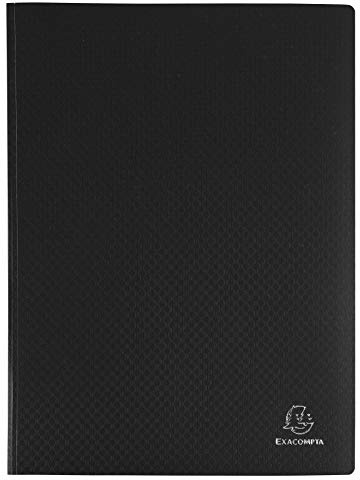 Exacompta - Réf. 8851E - 1 Protège-documents OPAK - 50 pochettes cristal lisse - 100 vues - pour format A4 - dimensions 24 x 32 cm - couverture en polypro semi-rigide - couleur noir