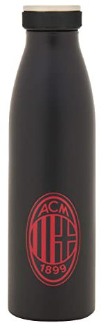 AC Milan Borraccia Termica, 0.5L, Nero, Alluminio, Unisex