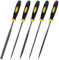 5pcs Needle File Set Professional Metal File Small Needle Files Metal Files Rasp Diamond Files with Rubber Handle for Jewelers Wood Carving Craft Leather