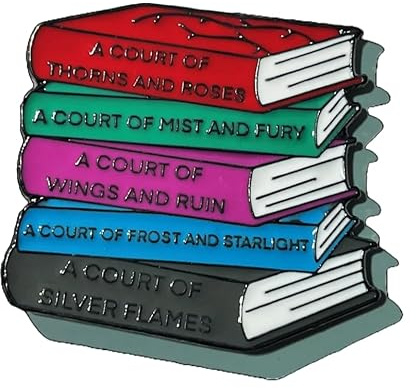 Acotar Broche décorative en émail Motif livres de dessin animé, taille unique, Acier allié