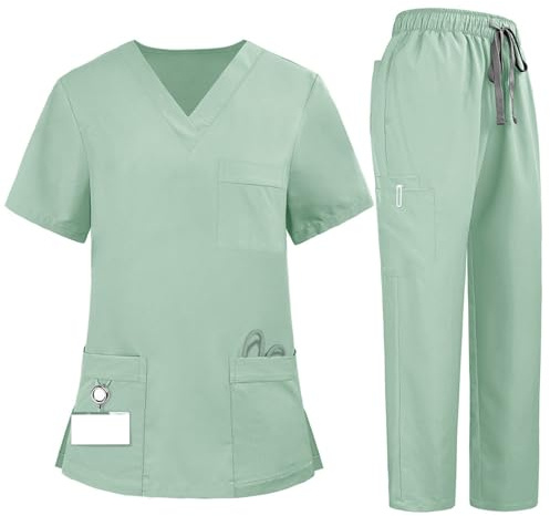 Vêtements médicals Unisexe- Tenue Infirmiere Professionnelle, Tenue Aide Soignante Professionnelle, Coupe Souple Et Confortable, Tissu Respirant, Ensemble Aide Soignante Homme Femme