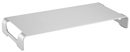 RICOO Ständer für Computermonitore bis 32 Zoll, Monitor Schreibtischaufsatz - Aluminium Lapdesk MTS042 Monitorständer Bildschirmerhöhung Bildschirmständer Laptop Tisch Laptoptisch