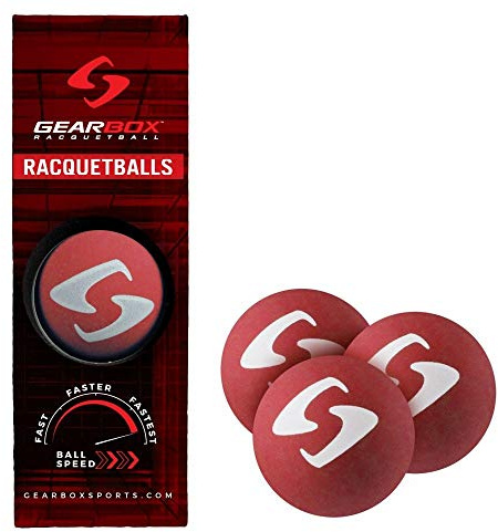 Gearbox Racquetball Balls (3-Pack, Red)