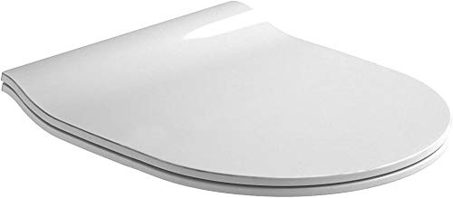 GALA G5166501 Tapa y Asiento Slim Fijo Amortiguado Colección Emma, Acabado Blanco (Ref 51665), Urea, 37.8 x 4.8 x 45.5 cm