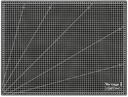 Vantage Schneidematte A2 (45x60 cm, selbstheilend, beidseitig nutzbar, mit Raster) schwarz