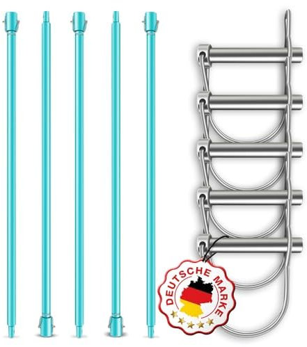 BRUNNENTAL ® 5m Verlängerung + 5x Quick Change - Für Brunnenbohrer Erdbohrer Handerdbohrer zum Tiefenbohren - 500cm mit Bolzen und Splint - Brunnen Set 5 m - Stahl für Härteste Einsätze