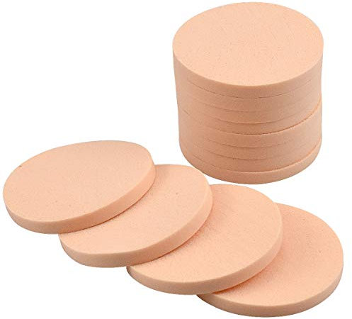 Fodlon 12 Pezzi Spugne per il Trucco, Umido e Secco Trucco Spugna Spugne per Viso Set di Spugne di Trucco Spugna in Lattice Espanso Unisex Rotondo