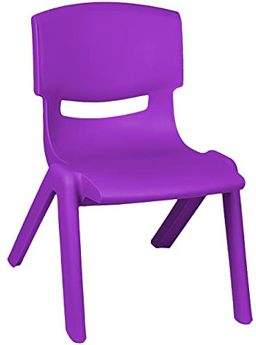 alles-meine.de GmbH Kinderstuhl/Stuhl Farbe wählbar lila - violett/Purpur - Plastik - bis 100 kg belastbar/kippsicher - für INNEN & AUßEN - 0-99 Jahre - stapelbar - G..
