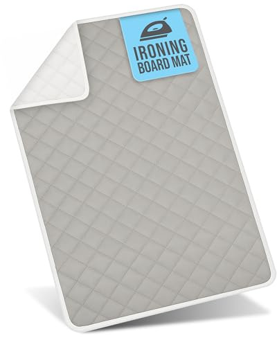 HOLDN’ STORAGE Ironing Mat, 28.25” x 19” Magnetic Laundry Pad, Gray