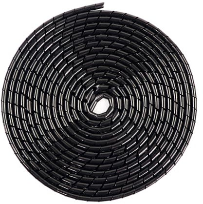 Soodyoow 10M Spiral Cable Wrap, Cable Tidy Tube, 10m Diameter 6mm and 4mm Wire Management Sleeve Flexible Spiral Cable Wrap Kit, for TV PC Audio Laptop Ethernet Cable Mouse Cable Data Cable