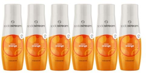 Sodastream Lot de 6 Concentrés Orange pour Machine à Eau Pétillante et Soda | Préparez jusqu'à 9 Litres de Soda à l'Orange en Quelques Secondes, 440ml