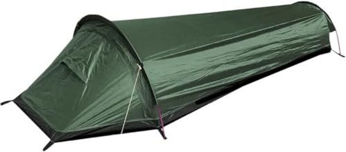 Genma0 Single Person Bivy Tent 1 Man Tent for Camping Hiking Backpacking Outdoor Survival Gear - Easy Set Up (Army Green)