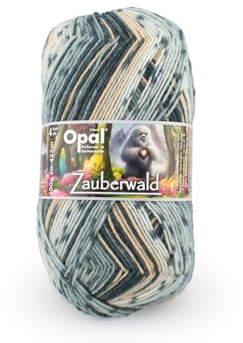 Opal Zauberwald (425m) 4-Ply Yarn - Wool-Blend, for Knitting Warm Socks with a Unique Colour Patterns, 11444, 1 x 100g