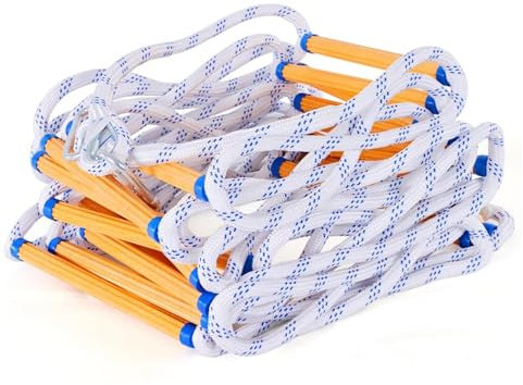 Échelle de Secours 3M, Échelle de Corde D'évacuation d'urgence avec Mousqueton, Échelles de Sécurité D'évacuation Charge Jusqu'à 200kg, Échelles d'Incendie for Évacuation de Fenêtre et Balcon(131FT/40