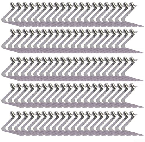 Bulevisiter Pasador de bloqueo de clip de resorte para poste de remo y tienda de campaña, cierre de resorte de acero al manganeso de 5,5 mm, compatible con tubos redondos, 100 unidades