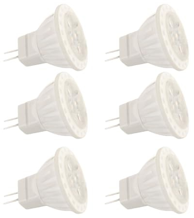 Haofy MR11 LED Spotlight 4W 360LM 2700K Dimbar GU4 Keramisk Bas 120 Graders Stråle, Ersätter 40W Halogen för Trädgårdslandskap Pathway Uteplats Inomhusbelysning (Varmt ljus)