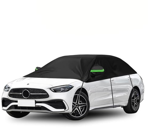 Bil halvgarage, vattentät universell halvgarage, bilskydd för bil allvädersskydd mot regn, damm, sol och löv för vindruta (B)