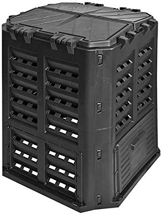 Compostiera termica da giardino, 320 l, con coperchio a cerniera, compostiera termica da giardino, per rifiuti