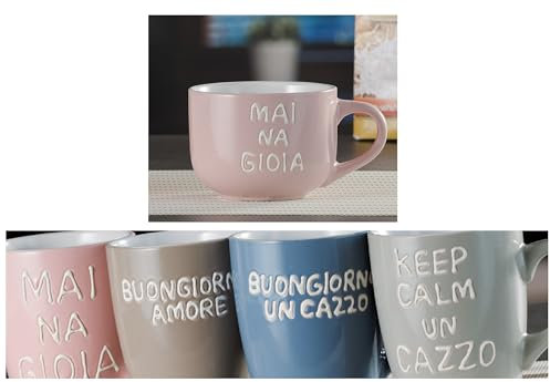 Star Ad Trend Tazza Jumbo Frasi New Bone China Colori Assortiti 57903
