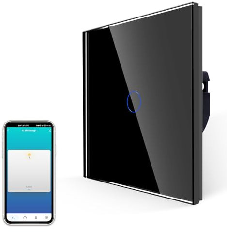 JIMEIDA Interrupteur tactile intelligent, pas de neutre nécessaire, Alexa Switch fonctionne avec Google Home, minuterie, contrôle multi-voies par Smart Life App