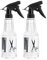 Spray Bottles for Hair 500ml, Misting Water Spray Bottle for Hair Cleaning Hairdresser Refillable Clear Empty Trigger Sprayer 2 Pack