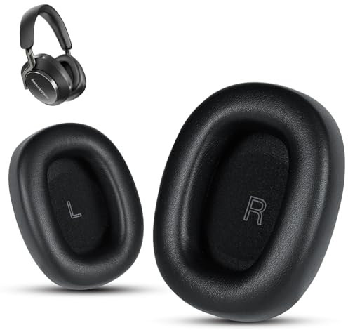 Krone Kalpasmos PX8 Ohrpolster, Ersatz-Ohrpolster für Bowers & Wilkins PX8 Kopfhörer, hochwertiges Proteinleder und hochdichter Schaumstoff, Schwarz