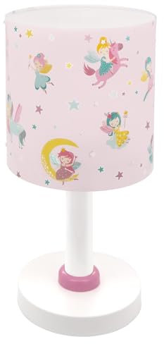 Dalber Kinder Tischlampe Nachttischlampe Fairy Dreams Rosa Feen
