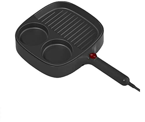 AYCDL Máquinas para Hacer Cake Pops, Olla eléctrica multifunción Antiadherente, Olla para cocinar Fideos sin Humo, vaporera para Alimentos, sartén para freír Carne, Wok para calent,Black