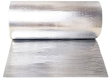 Foglio di riflettore per radiatore 5 mm barriera isolante riflettente di calore Foglio di alluminio Rotolo di isolamento termico Barriera al vapore a risparmio energetico per l'efficienza del