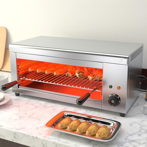TYH Gril à Fromage électrique 2000 W, Salamandre, température réglable de 50 à 300 °C, Hauteur réglable, pour Faire Fondre du Fromage, Griller des sandwichs et des Steaks