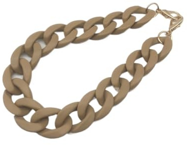 GZXXB Justerbar väskkedja rund form väska rem elegant design enkel axelväska matchande remmar (khaki)