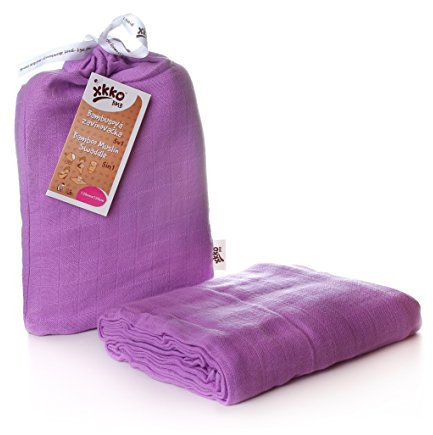 Easy enfants idées bmb12 0021 a Bambou Serviette à langer pour pucken, wickeln ou comme Tapis, Puck Chiffon Violet 120 x 120 cm