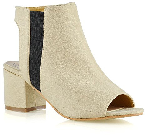 ESSEX GLAM Womens Chunky Block Low Mid High Heel Shoes Ladies Ankle Strap Peep Toe Sandals Booties Size 3-8