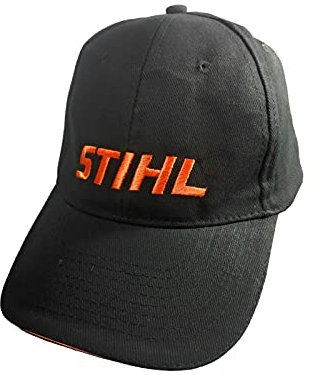 Stihl Golfmütze, Base Cap, Baseball Cap, Schwarz, Orange, 100% Baumwolle