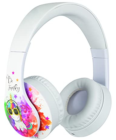 Konix Unik Gaming-Headset für PS4, PS5, Switch, Xbox - Integriertes Mikrofon - 1,2 m-Kabel - 3,5 mm Klinkenstecker - Be Funky - Motiv Einhorn