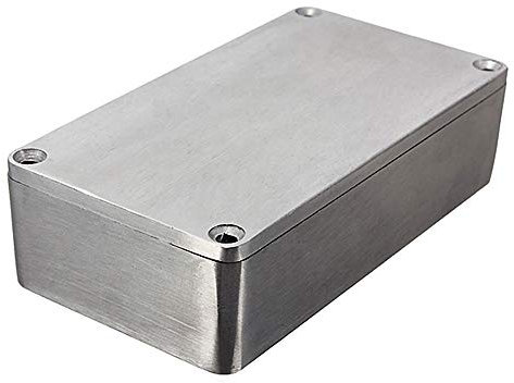 ExcInter 1590B (112x60x31mm) Silver Aluminium Enclosure Electronic Diecast Stomp Project Box Waterproof for External Power/Outdoor