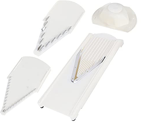 Emoshayoga Multifunctional Grater, 420 Stainless Steel Blade Vegetable Slicer V Shape Stable with Hand Protector for Kitchen for Vegetables for Slicing