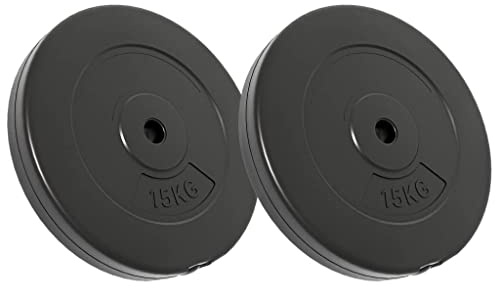 vidaXL 2X Discos de Pesas Ajustable Pesas Deporte Gimnasio Culturismo Ejercicio Entrenamiento Musculación Fitness Hogar Cemento 30 kg
