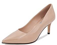 QUEEN HELENA Scarpe Eleganti con Tacco Basso a Spillo Decollete a Punta Chiusa Donna K3148 (K3148 Nude, Sistema Taglie Calzature EU, Adulto, Donna, Numero, Media, 36)