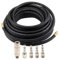 Holdfiturn Air Compressor Hose 15m Air Line Rubber Hose 9.5mm ID X 15mm OD Compressor Hose Kit 5 Quick Release Fittings 1/4 Pneumatic Air Hose Pressure 300Psi