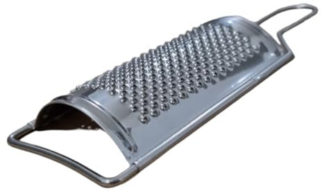 PARENCE - Grattugia curva in acciaio 18cm - Grattugia per tagliare formaggi, verdure, multi-food per la preparazione di pietanze