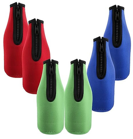 IMCCZONY Fundas de de Cerveza, Fundas de Enfriadores de de Cerveza para Mantener la Bebida FríA Cubierta con Aislamiento de Neopreno Extra Gruesa con Cremallera