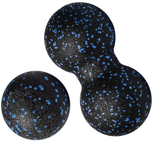 Xpieoyrm 2 Stück Faszienball Set, Massageball und Erdnuss Faszien Ball, Faszienbälle für Faszientraining Durchführen, Massageball Set Relieve Stress and Relax Tight Muscles, Tiefengewebsmassage
