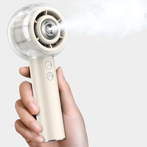 Misting Portable Handheld Fan, Turbo Personal Fan 6000mAh Rechargeable